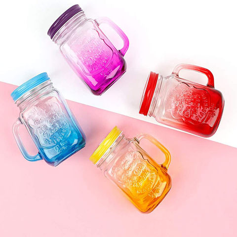 500 Ml Glass Mason Jar, Juice Soft Cold Drinks Mason Mug, Units Per Pack: 1