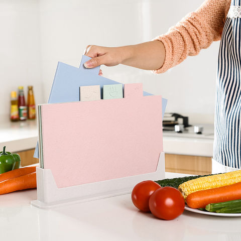 Wheat Straw Cutting Board Vegetable Meat Fruit Kitchen Cutting Board  Silicone With Anti-skid Hangable Chopping Board