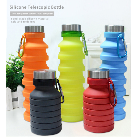 Buy Wholesale China Customized Silicone Foldable Water Bottle, Telescopic,  Portable Water Cup, Sport, Light Weight & Silione Water Bottle at USD 2