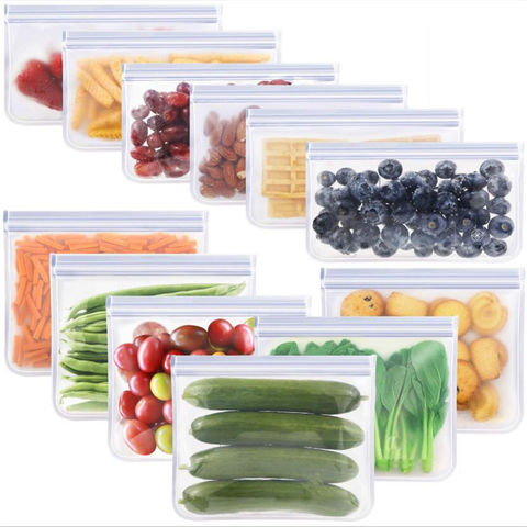 Buy Wholesale China Reusable Silicone Food Bag &foldable Freezer Bag,  Microwavable, Freezable, Dishwasher Safe & Silicone Food Bag at USD 1.5