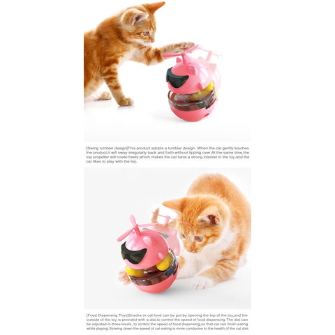 Interactive Cat Food Toys Indoor Kitten Puzzle Feeder Leaking Food