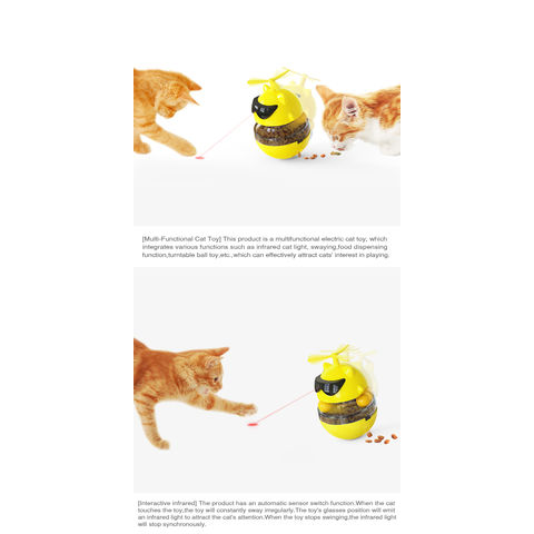 Funny Tumbler Cat Toy With Cat Stick Treat Leaking Toy for Cats Kitten  Self-Playing Puzzle Interactive Cat Toys Pet Products 