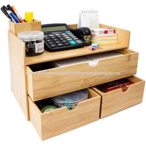 Wholesale Mini Desk Organizer File Holder Pencil Case Tissue Box Drawer Box  - China Office Supply, Desk Organzier