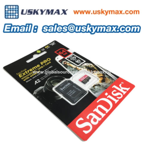 Achetez en gros Offre à La Une Pour Sandisk Extreme Pro Carte Micro Sd 64 Go  128 Go 256 Go 400 Go 512 Go Sandisk Extreme Pro Hong Kong SAR et Pour
