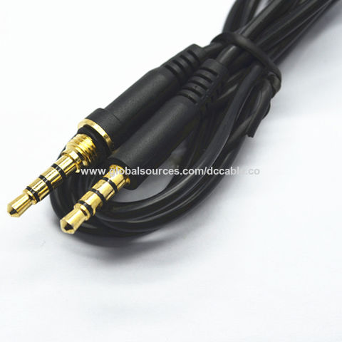 China 3.5MM Extension Cord 3.5MM 4-Pole Male Cable Gold on Global ...