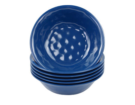 Set of 4 Salad Bowls Home Design Studio Indigo Blue Melamine Cereal 