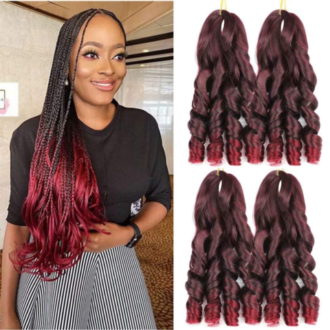 1 Pack Black French Twist/french Braid/synthetic Loose Wavy French