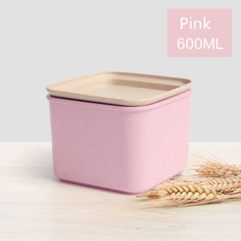 Wheat Straw Convenient Snack Container Set With 4-cell, Food