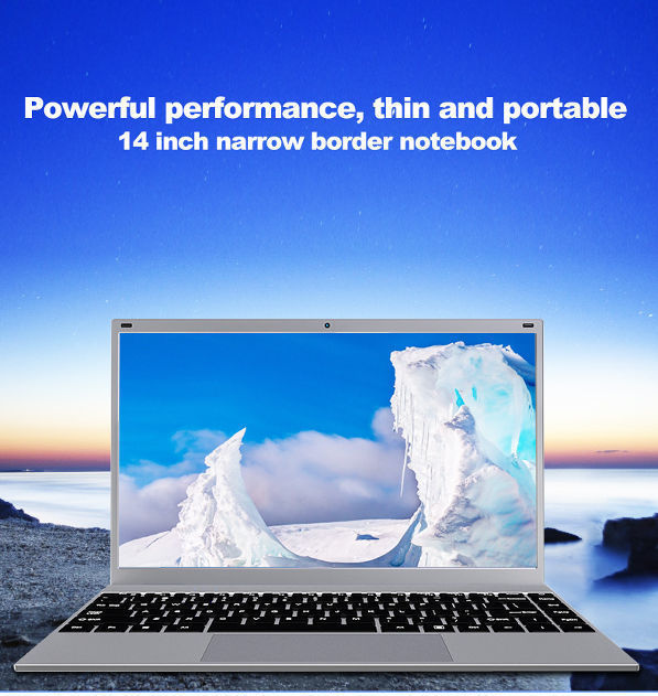 14" Notebook CPU J4005 Dual Cores CPU 8GB DDR4 128GB SSD Business laptop cores notebook computer supplier