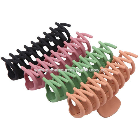  Hair Claw Clips for Women Thick Thin Hair - Big Hair Clips  Matte Claw Clips Medium Rectangle Claw Clip Strong Hold Cute Jaw Clip  Non-slip Hair Styling Accessories : Beauty