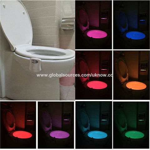 Wholesale Toilet Night Light Motion Sensor Led 8 Colors Light Up