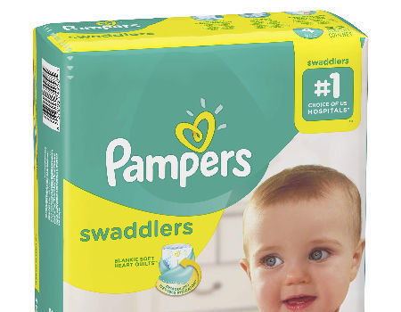 Pampers Couches Swaddlers pour nouveau-nés, taille 1, 32 couches