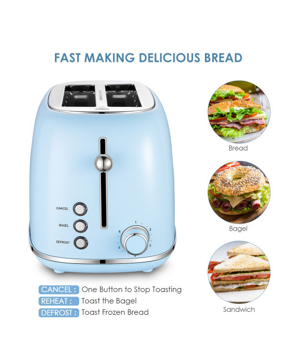 Stainless steel Automatic Fast Heating 2 slice Mini grilled bun