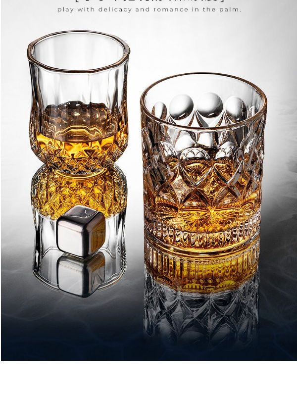 Buy Wholesale China Round Drinking Glass Whiskey Cups Thick Bottom For Bar  & Shot Glass at USD 2