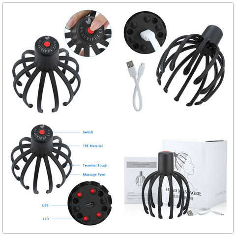 Portable Battery Operated Self Massage Mini Silicone Octopus Claw