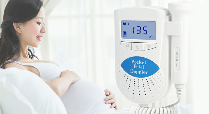 USA Multi Pregnancy Baby fetus Heart Monitor Fetal Doppler Sound Memory FDA CE 
