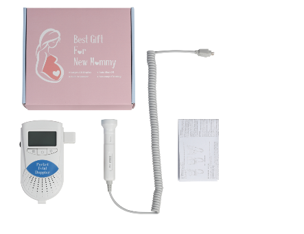 US FDA,Prenatal Fetal Doppler Listen Baby Heart beat Monitor LCD,GEL,earphone,A+ 