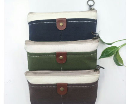 Reusable tool storage organizer coin purse pen folding creative stationery school canvas pencil bag supplier