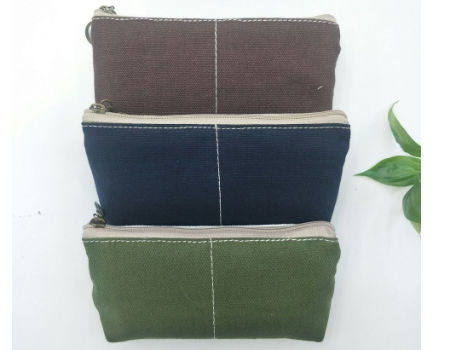 Reusable tool storage organizer coin purse pen folding creative stationery school canvas pencil bag supplier