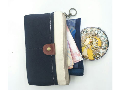 Reusable tool storage organizer coin purse pen folding creative stationery school canvas pencil bag supplier