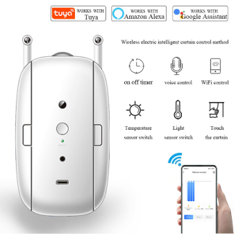  Smart Wi-Fi Curtain Motor, Electric Solar Powered Automatic  Curtain Opener Robot with Remote Control, Compatible with Alexa, Google  Home, Tuya/Smart Life APP : Home & Kitchen