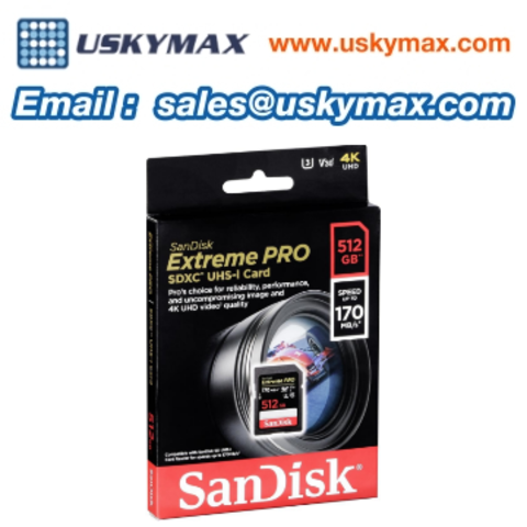 Buy Wholesale Hong Kong SAR Offer For Sandisk Extreme Pro Sd Card 1tb 512gb  256gb 128gb 64gb 32gb Sdsdxxy-1t00-gn4in Original & Extreme Pro Sd Card at  USD 9.8