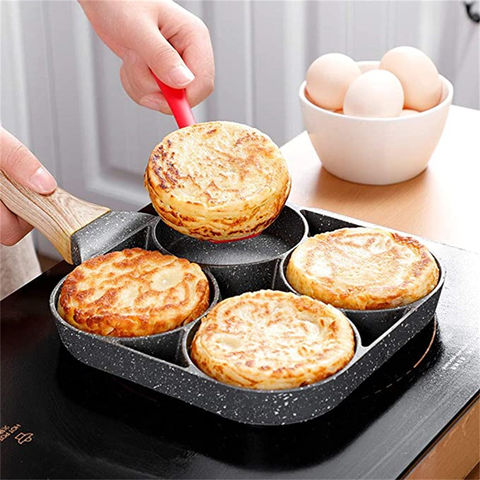 Non-Stick Multi-Egg Pan for Frying Eggs and Burgers - Aluminum Coated  Pancake Pan for Multi-Purpose Breakfast Cooking