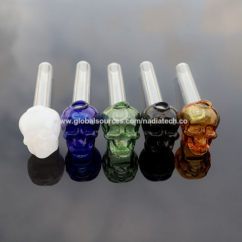 Skull Color Glass Smoking Pipe Glass Pipe Oil Burner Hand Pipe - China  Glass Pipe and Glass Smoking Pipe price