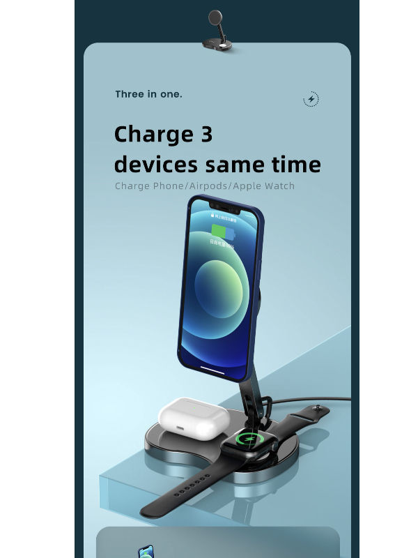 China Multifunction Quick Charge Wireless Charger Stand for