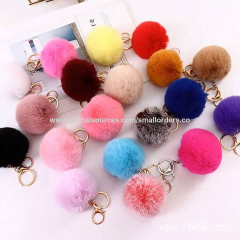 Factory Direct Sale Accessory Fur Puff Ball Keychain Fluffy Plush Pompom  for Key - China Plush Keychain Toy and Keychain Plush Toy price