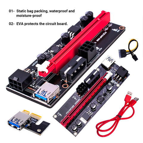 China CHIPAL VER008S 60CM 100CM PCI-E Riser Card 008S PCI Express 1X to ...