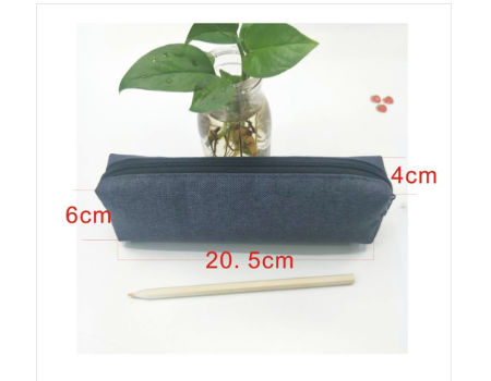 Cotton Linen Black Storage Pouch Stationery Simple Bag Cosmetic Pen Pencil Bag Case Holder for daily supplier