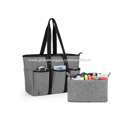 Felt Bag Organizer Insert Felt Storage Tote Bag for Travel Diaper Bag -  China Custom Logo and with Good Price price