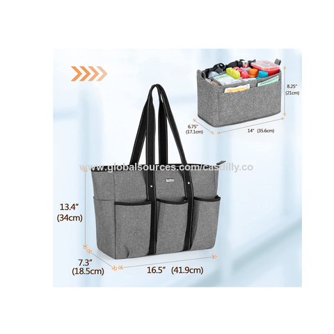 Baby Diaper Bag Insert Organizer (Dimensions: 13.4 X 5.5 X 7 Inch) (Grey)