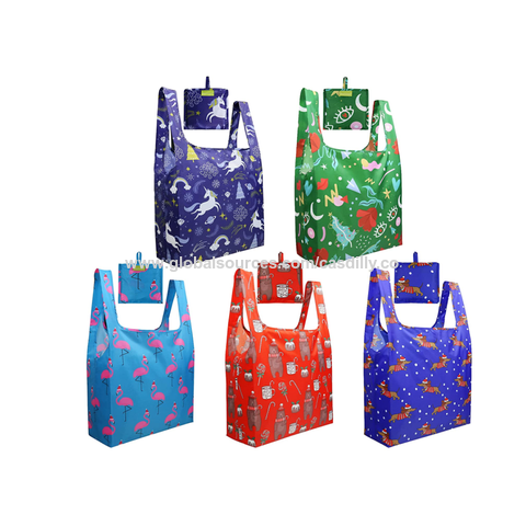 BeeGreen  Reusable-Grocery-Bags-Foldable-Machine-Washable-Reusable-Shopping-Bags-Bulk  Colorful 10 Pack 50LBS Extra Large Folding Reusable Bags Totes w