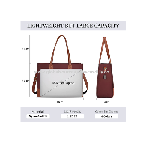 17 Inch Tote Bag for Women Work Ladies Briefcase Roomy Teacher