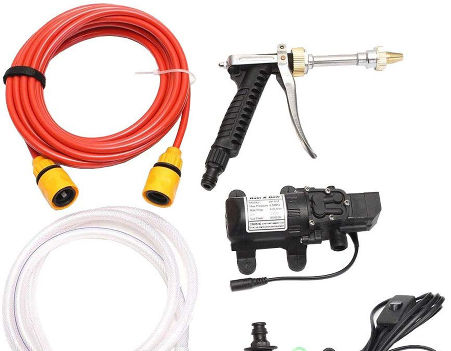 12V Portable Car Wash High Pressure Sprayer Pump Garden Nozzle