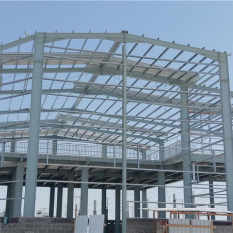 China Two Storey Workshop Office Prefab Steel Structure House Building ...