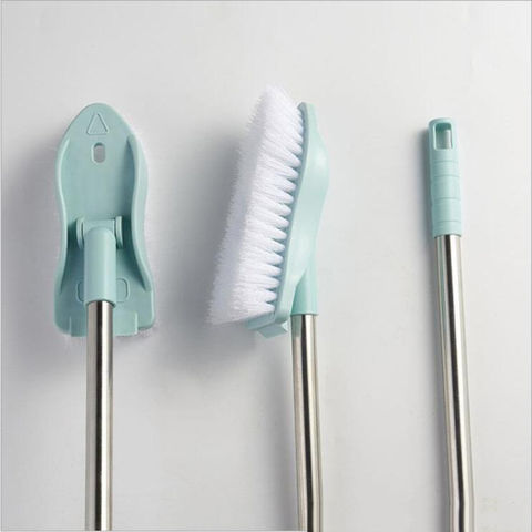 1pc Multi-functional Stiff Bristle Floor Brush With Plastic Long Handle For  Bathroom And Floor Cleaning