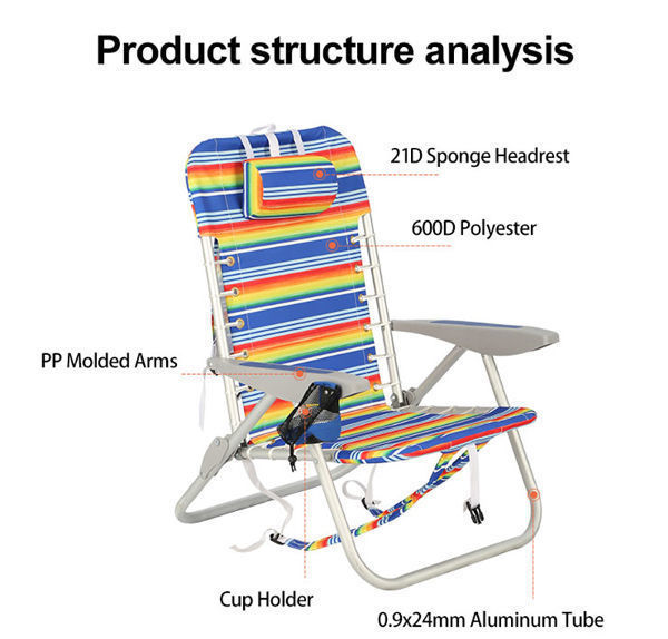 rainbow folding camping chair