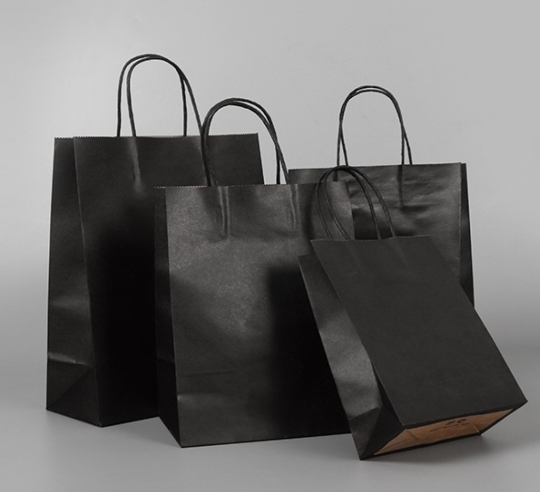 Buy Wholesale China Custom Printed Black Gift Bag Washable Kraft Paper  Shopping Box Bag Paper Bags & Gift Bag at USD 0.2