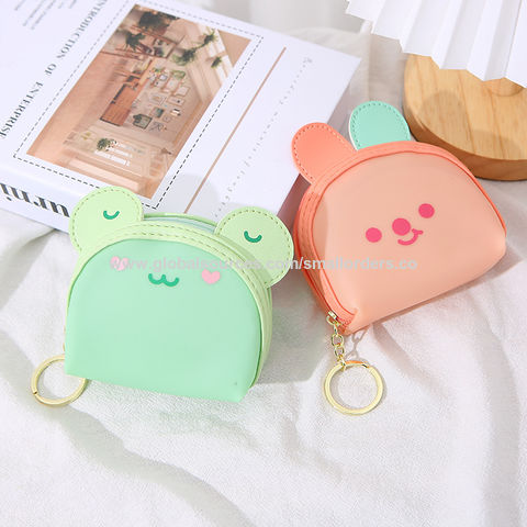 Creative Women's leather printed coin purse keychain car bag pendant  accessories
