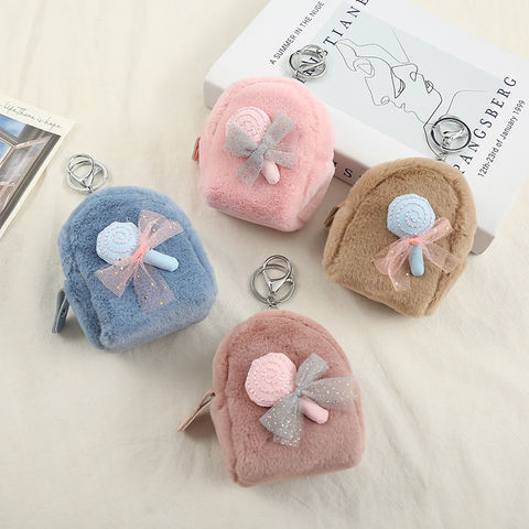Wholesale Cute Coin Purse Plush Mini Keychain Women Candy Color Soft Coin  Key Case Storage Bag Girls Small Wallet Portable Bag Accessories From  m.