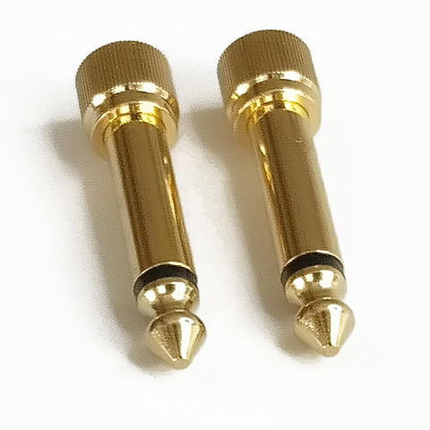 6.35mm (1/4 Inch) Mono Plug to 2 x 3.5mm Mono Jack Splitter Adaptor - Gold  Plated