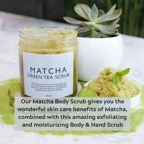 Exfoliador de limpieza profunda 100% natural, desintoxicación Matcha, té verde, exfoliante corporal, personalizado, OEM