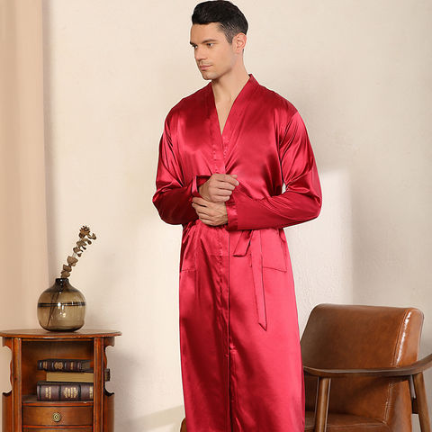 Buy Wholesale China Luxury Hotel Men's Satin Silk Solid Color