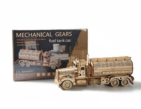 Wood Trick truck crane Mechanical Wooden 3D Puzzle Model DIY Kit NEW 