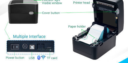 China 4*6 Shipping Address Sticker Thermal Label Printer YILU-410B on ...