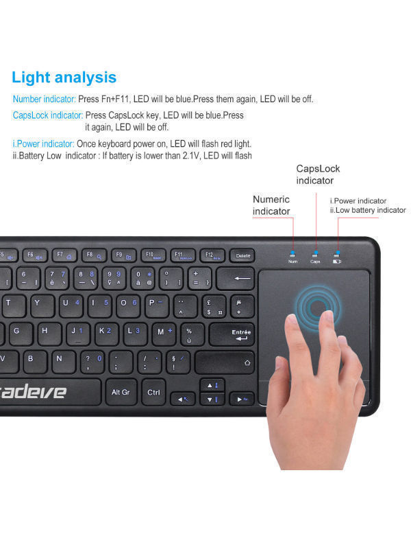 China Full-size Wireless Keyboard with Large XL Touchpad for Laptop ...