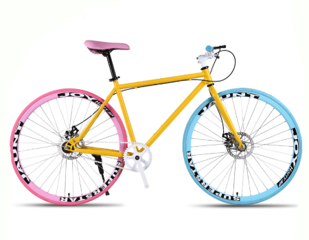 fixie bike yellow